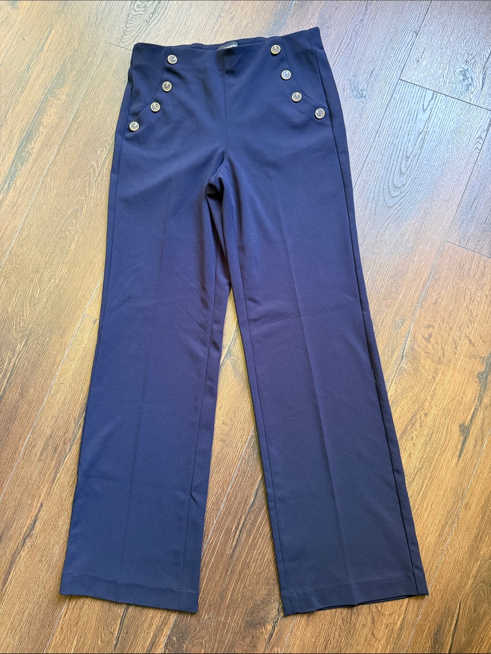 Express Navy Sailor-Button Trousers Women’s Small